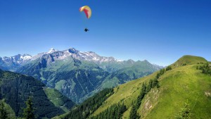Paraglider in Mountains